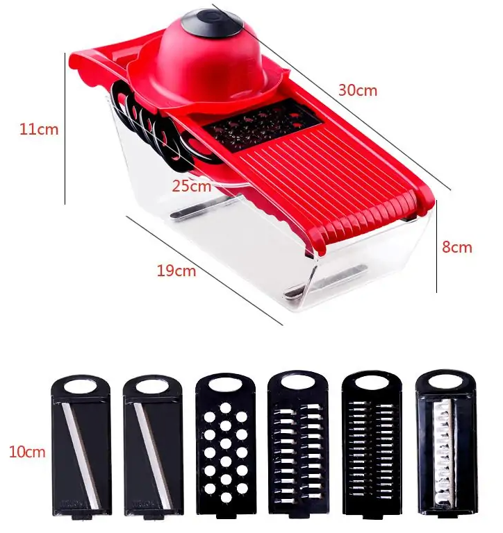 Cortador de Cozinha Multifunções 6 Lâminas