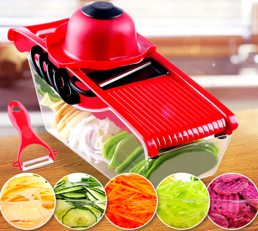 Cortador de Cozinha Multifunções 6 Lâminas