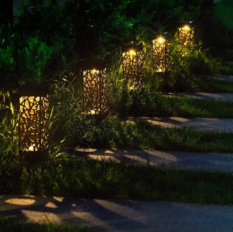Luz de jardim vintage à prova de água e alimentada por energia solar