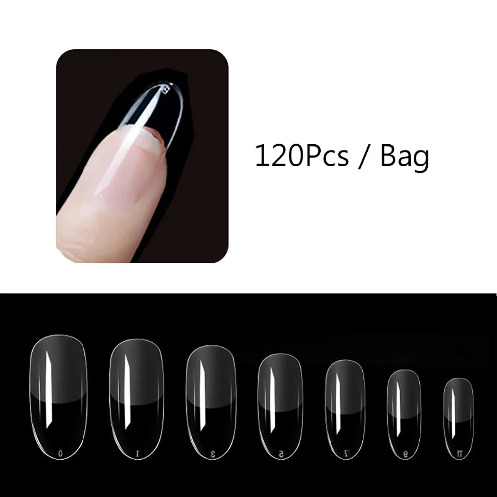 120 unidades/saco Pontas de unhas/postiças de pressão mate suaves