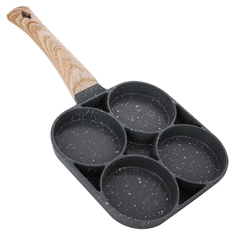 Panela para Pequena Almoço com 4 copos Revestimento Dividido com Pega Antiaderente