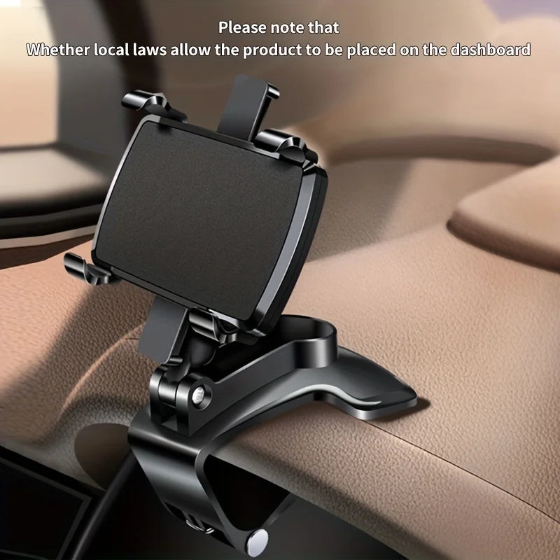 Suporte para telemóvel para automóvel ajustável em ângulo: Rode e fixe o seu telefone para uma fácil acessibilidade