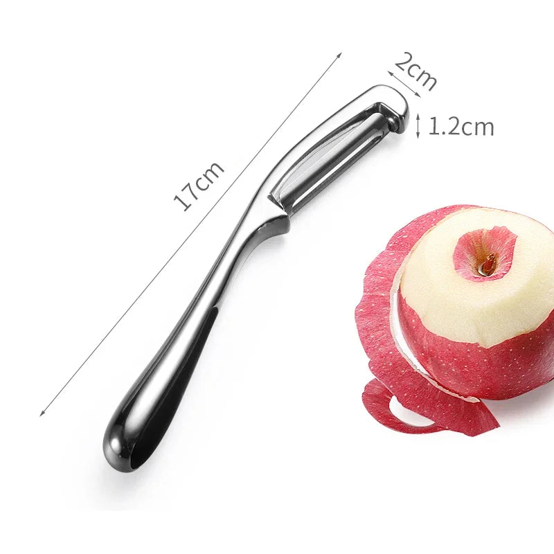 Descascador de alta qualidade de lâminas rotativas em aço inoxidável super afiado para fruta, batata, cenoura, utensílio de cozinha essencial