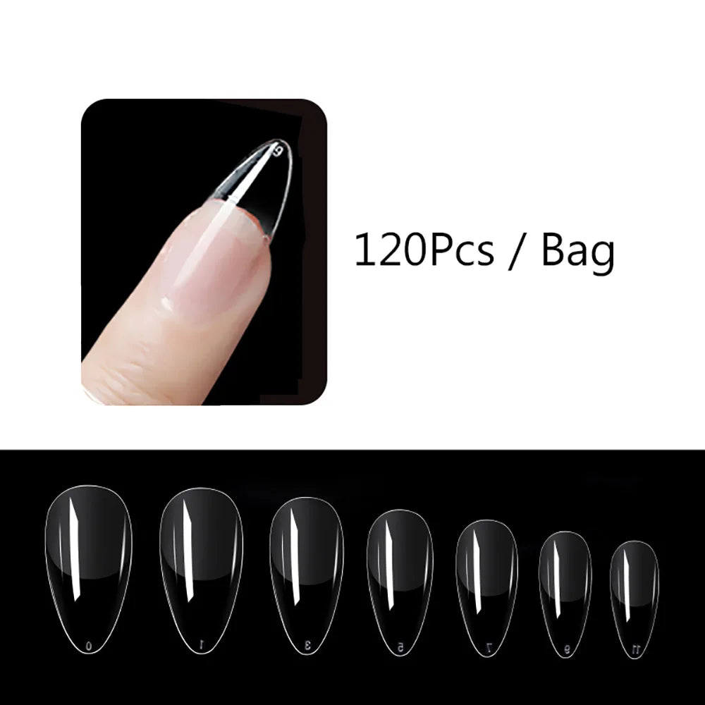 120 unidades/saco Pontas de unhas/postiças de pressão mate suaves