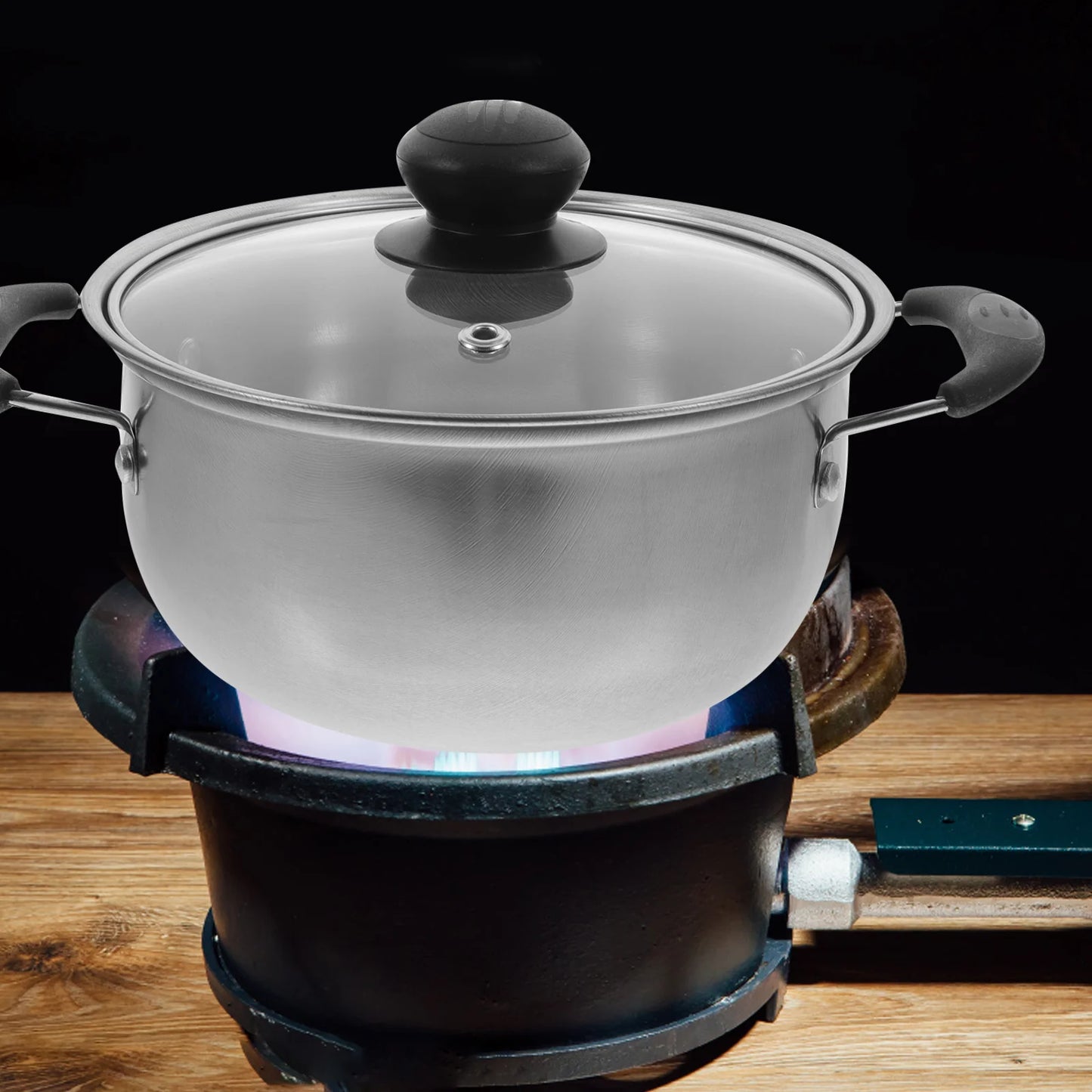Pot Soup Cooking Stainless Steel Stock Lid Pan Pasta Kitchen Milk Cookware Saucepan Noodle Stew Noodles Stockpot Boiling Hot