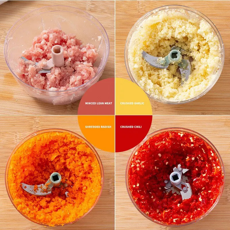 Cortador de alho para cozinha doméstica Moedor de carne/legumes multifuncional