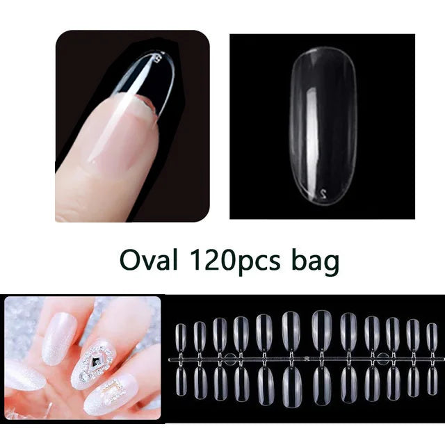 120 unidades/saco Pontas de unhas/postiças de pressão mate suaves