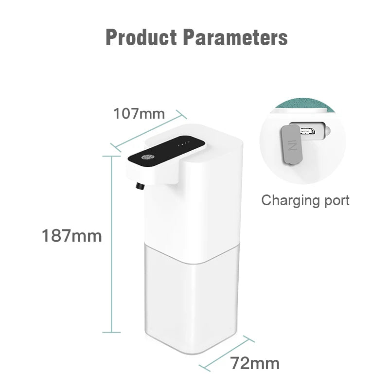 Dispensador de sabão/álcool em spray para lavagem das mãos inteligente recarregável por USB