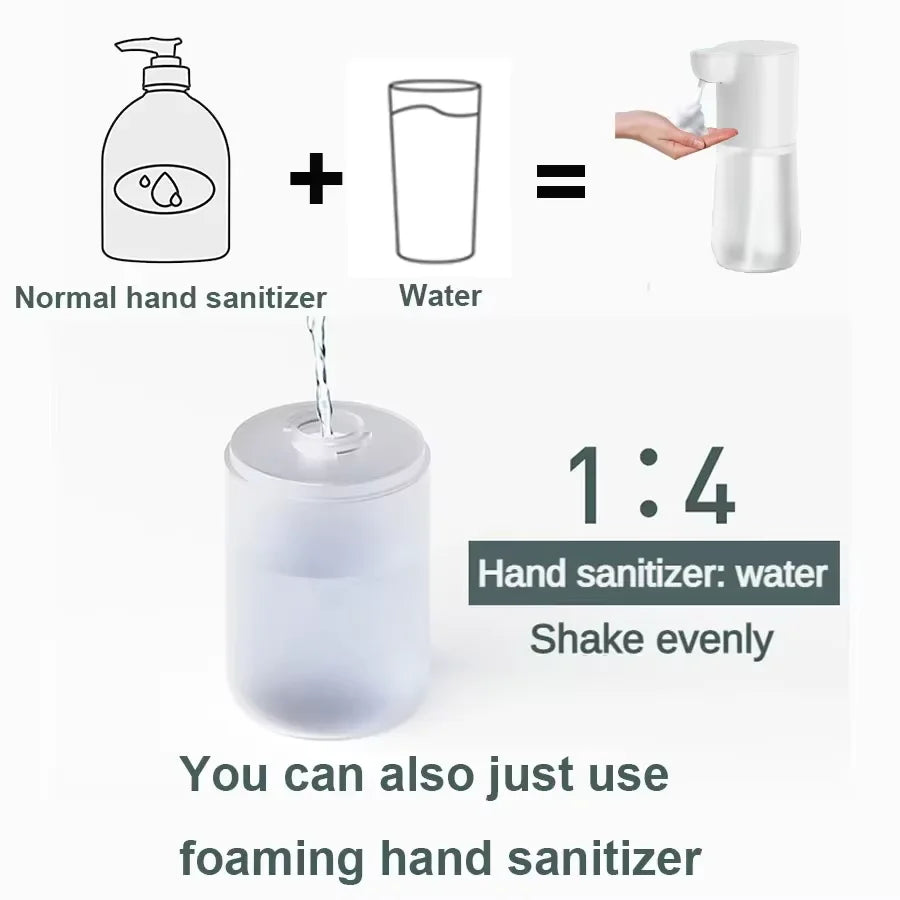 Dispensador de espuma automático com sensor Capacidade de carregamento tipo C sem contacto
