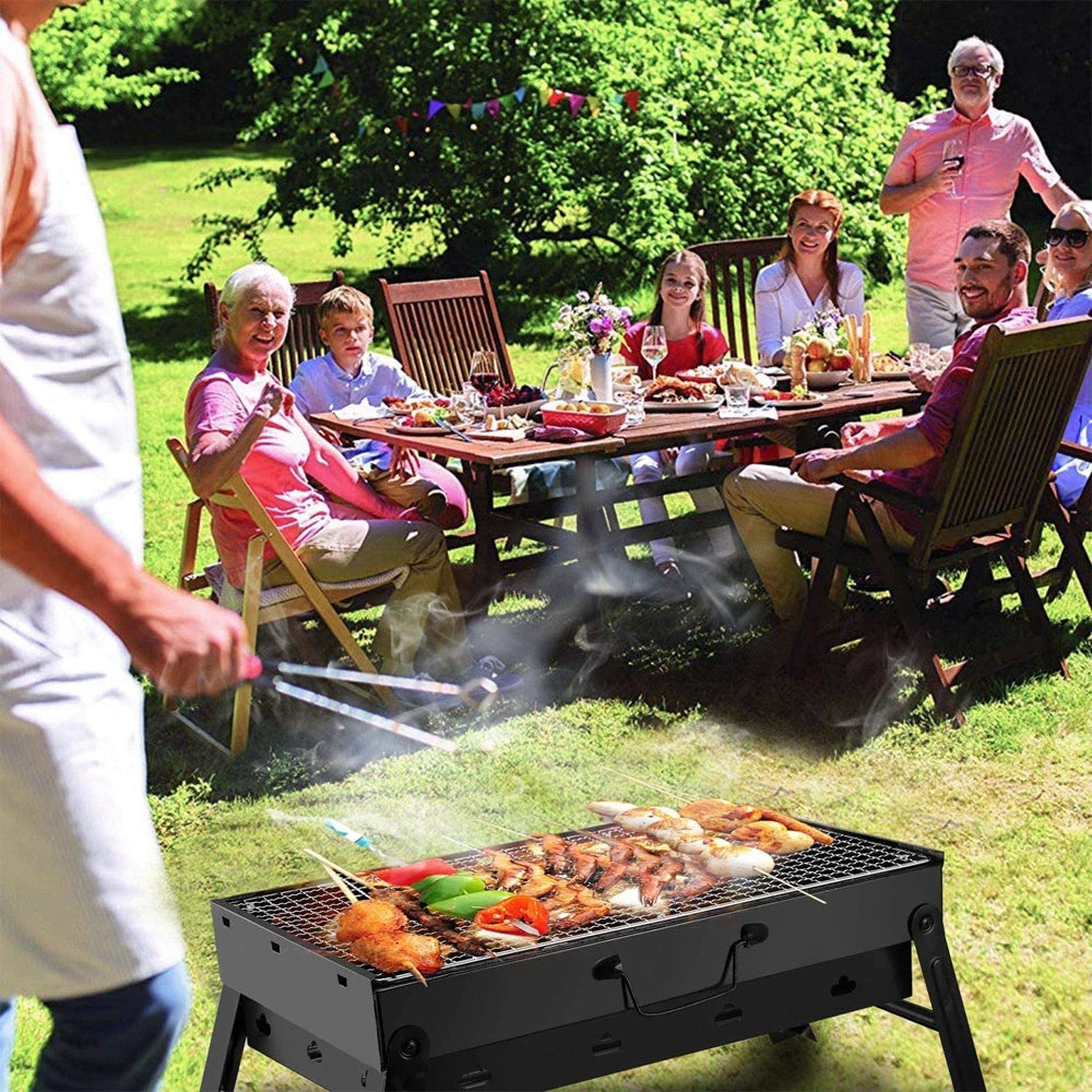 Grelhador a carvão portátil para churrasco Cozinhar ao ar livre Campismo Piquenique Praia Prateleiras para churrasco