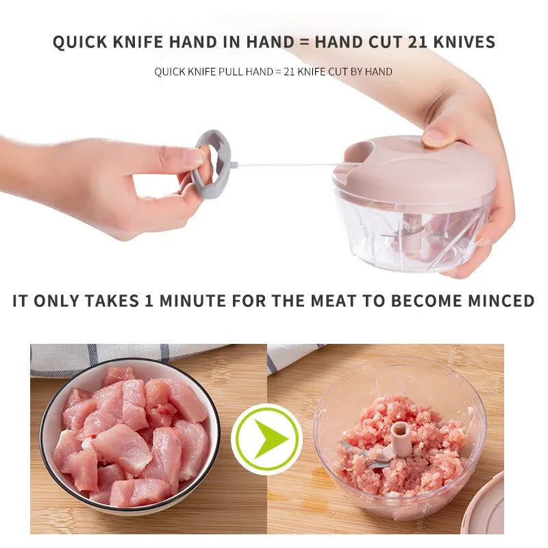 Cortador de alho para cozinha doméstica Moedor de carne/legumes multifuncional