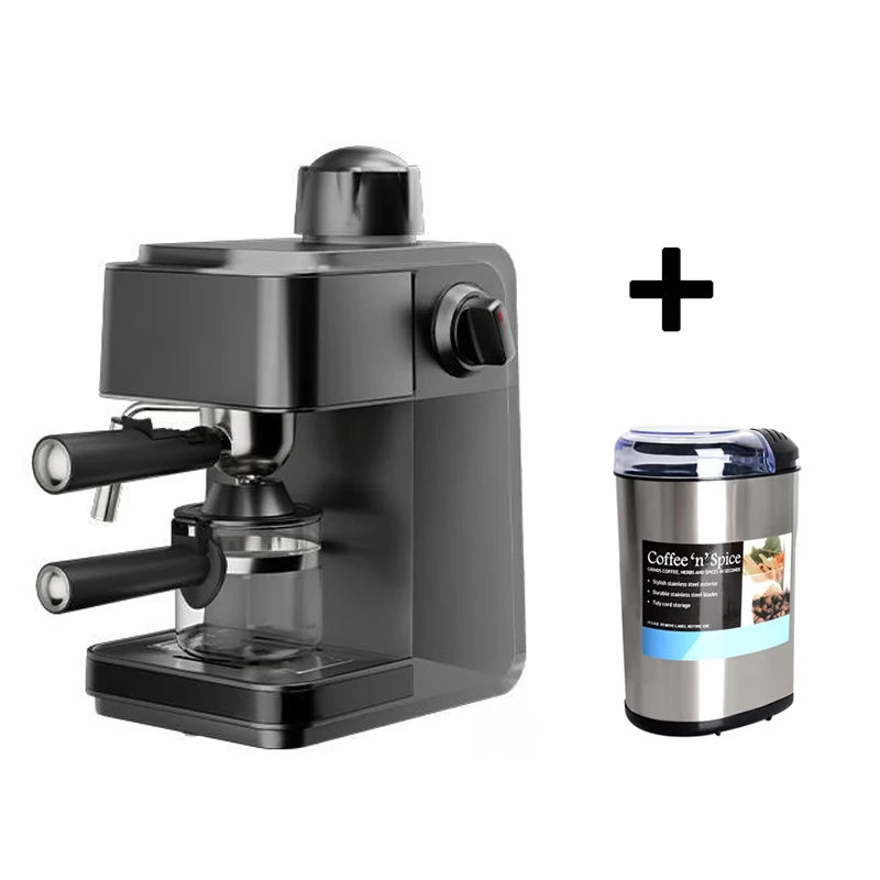 Pump Pressure Italian Automatic Coffee Machine 5Bar American Espresso Cafe Maker Tea Boiler Cappuccino Latte Milk Foam Frother