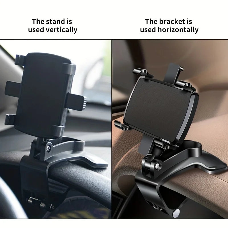 Suporte para telemóvel para automóvel ajustável em ângulo: Rode e fixe o seu telefone para uma fácil acessibilidade