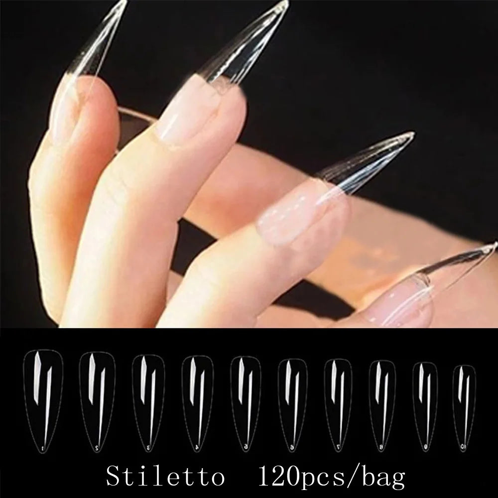 120 unidades/saco Pontas de unhas/postiças de pressão mate suaves