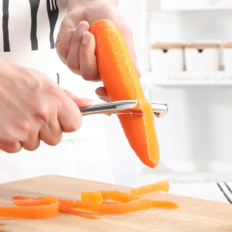 Descascador de alta qualidade de lâminas rotativas em aço inoxidável super afiado para fruta, batata, cenoura, utensílio de cozinha essencial