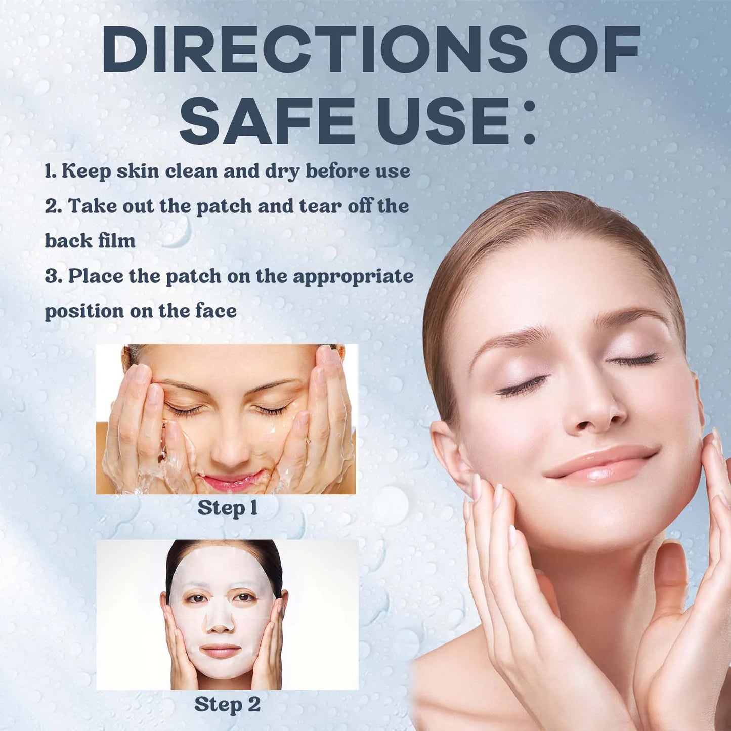 Máscara facial de boicotagens/Hidratante Refrescante Brilhante de cuidados da pele