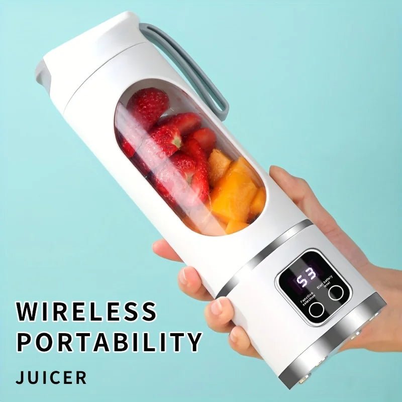 Espremedor de sumos portátil de 450 ml com ecrã digital LED Carregamento USB