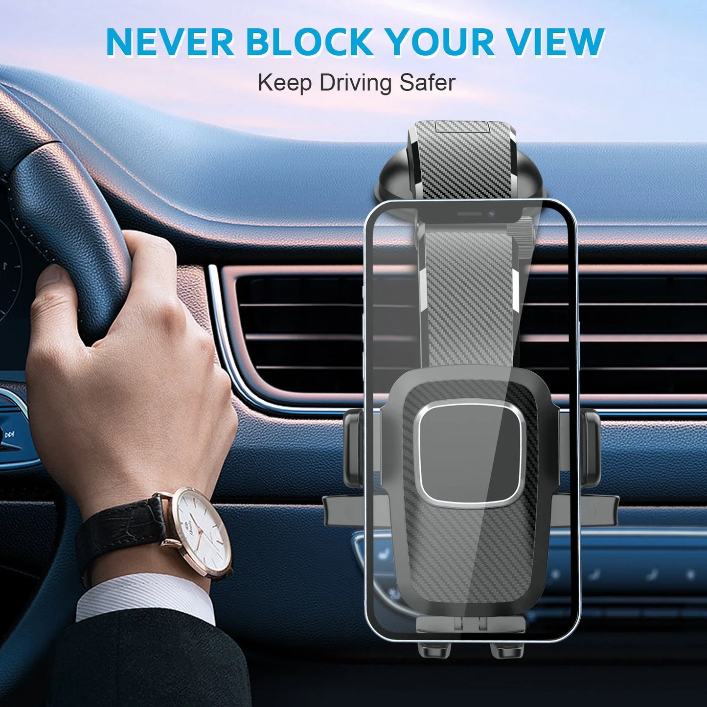 Suporte de telefone para automóvel para para-brisas do tablier