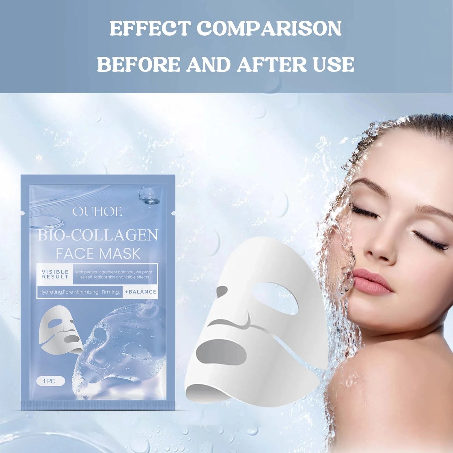 Máscara facial de boicotagens/Hidratante Refrescante Brilhante de cuidados da pele