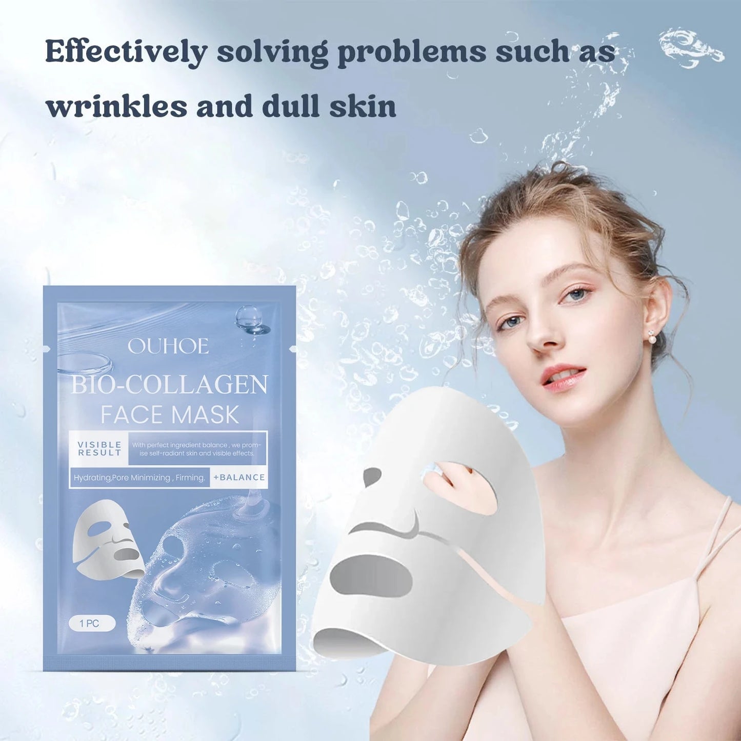 Máscara facial de boicotagens/Hidratante Refrescante Brilhante de cuidados da pele