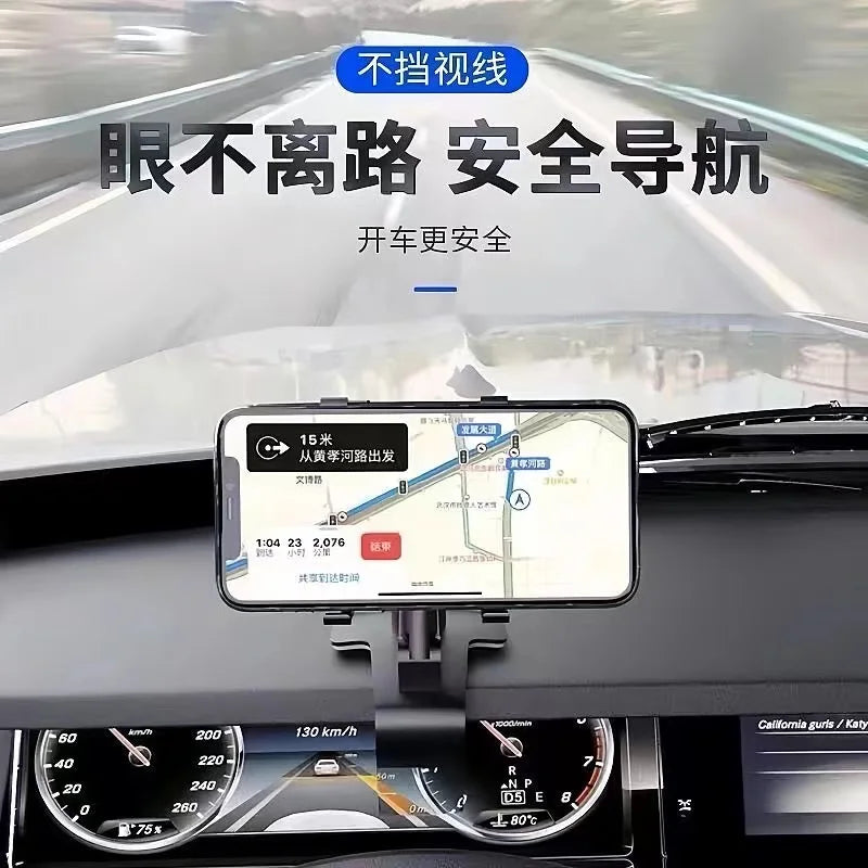 Suporte para telefone no painel do carro com para-brisas de 360° para smartphones de 4,0 a 7 polegadas