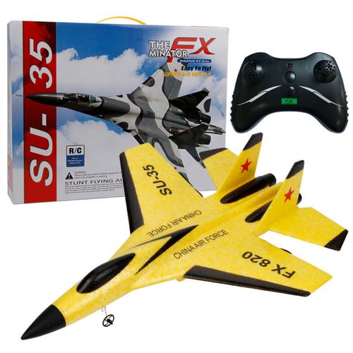 Avião de Controle Remoto - Caça Ultra Resistente + Bateria Extra utilidadesweb01 Amarelo