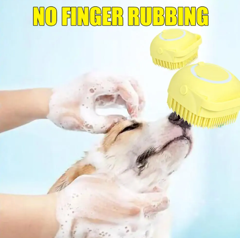 Escova de banho para cães fofa