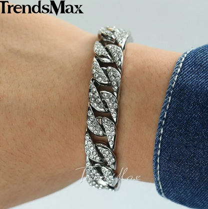 Pulseira cubana em ouro de Miami