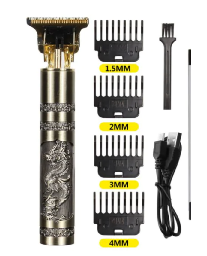 Aparador de cabelo elétrico USB Vintage Profissional