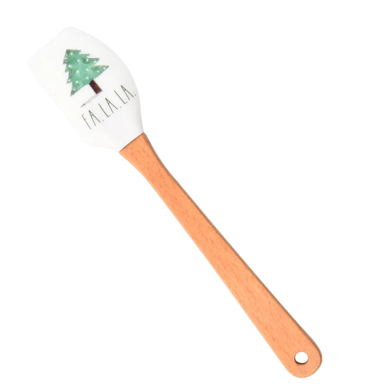 Small Wooden Handle Cake Silicone Spatula Nonstick Cream Butter Baking Scraper Kitchen Batter Mixer Chocolate Pastry Blenders
