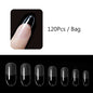 120 unidades/saco Pontas de unhas/postiças de pressão mate suaves