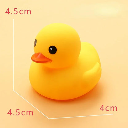Pato de Borracha de aperto amarelo pequeno e fofo [Brinquedos de banho para bebés]