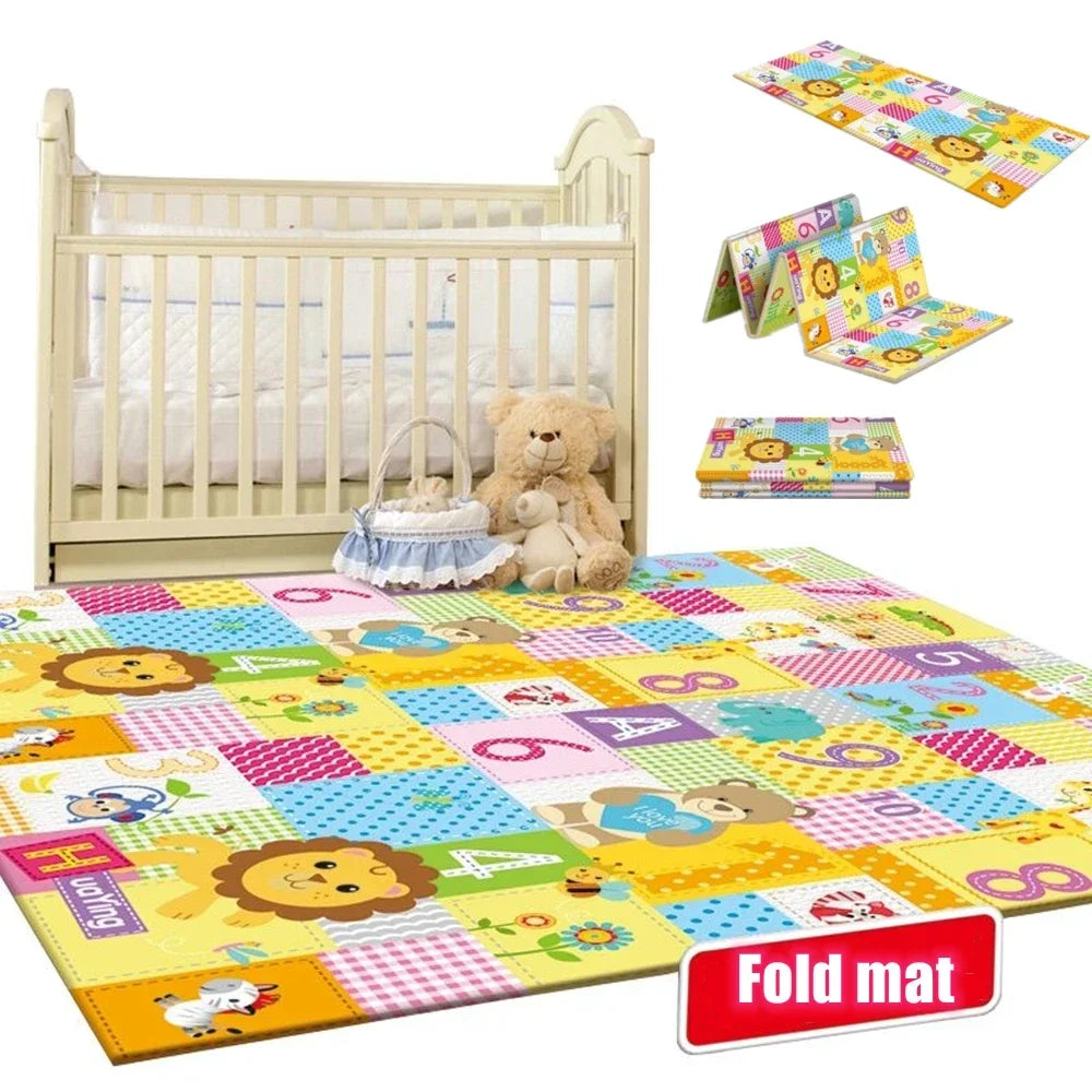 Foldable Non-Toxic Baby Play Mat Educational Children's Carpet in The Nursery Climbing Pad Kids Rug Activitys Games Toys 180*100