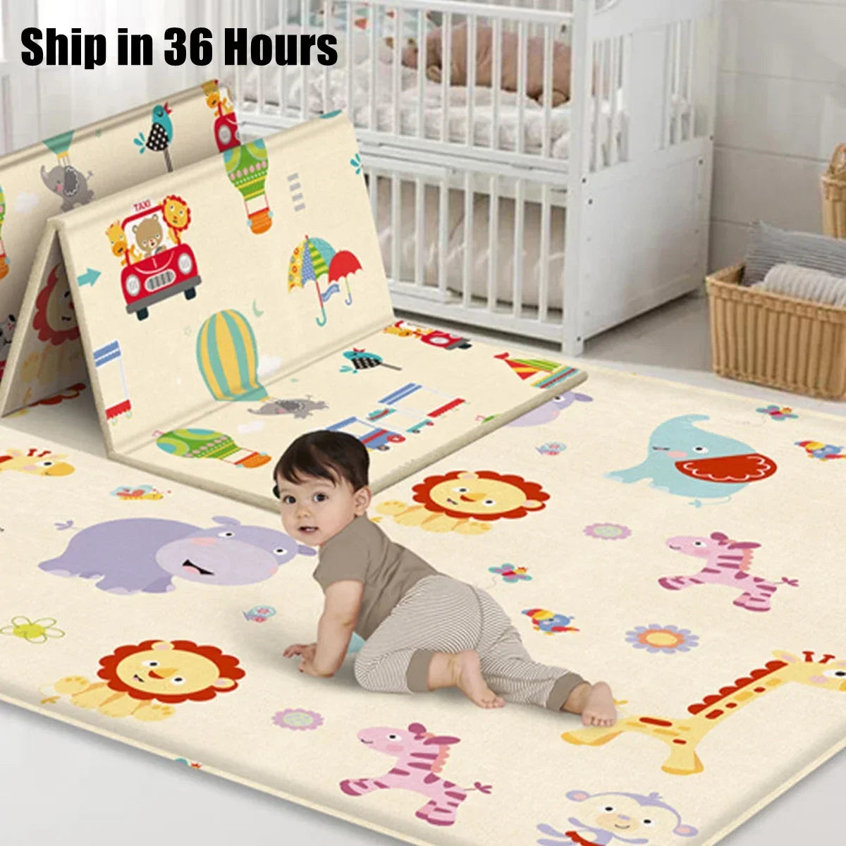 Foldable Non-Toxic Baby Play Mat Educational Children's Carpet in The Nursery Climbing Pad Kids Rug Activitys Games Toys 180*100