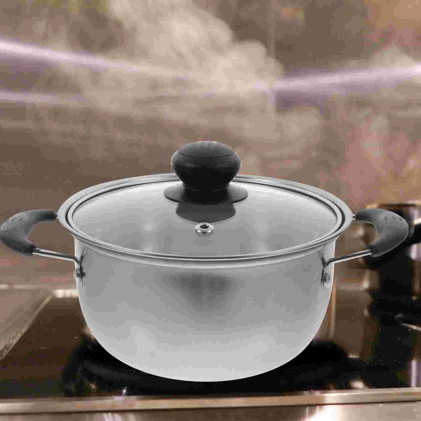 Pot Soup Cooking Stainless Steel Stock Lid Pan Pasta Kitchen Milk Cookware Saucepan Noodle Stew Noodles Stockpot Boiling Hot