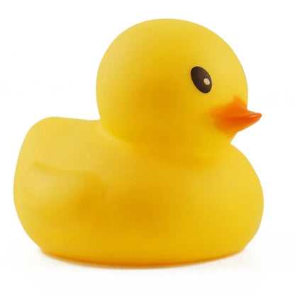 Pato de Borracha de aperto amarelo pequeno e fofo [Brinquedos de banho para bebés]