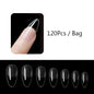 120 unidades/saco Pontas de unhas/postiças de pressão mate suaves