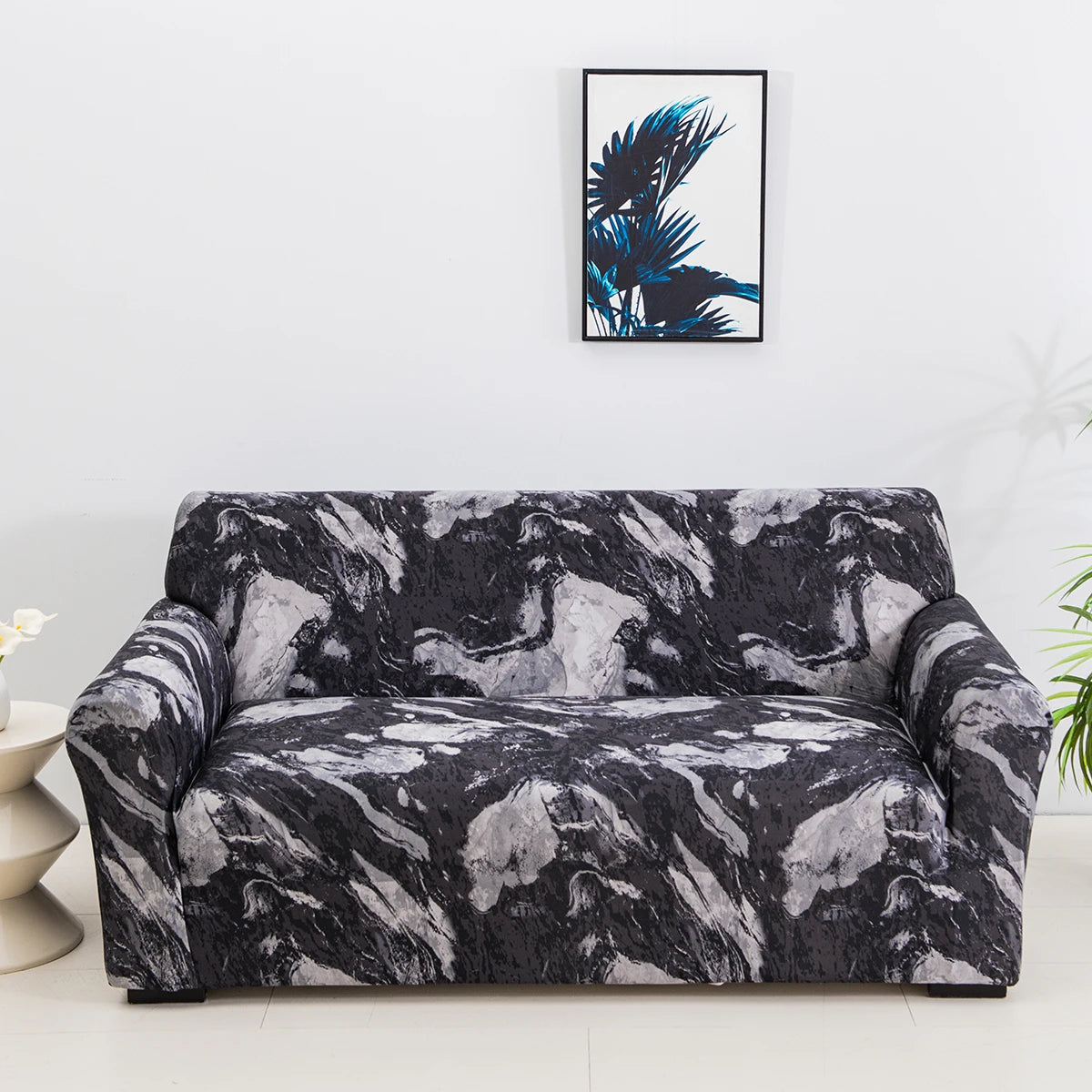 1pc Capas de sofá elásticas com impressão floral elegante