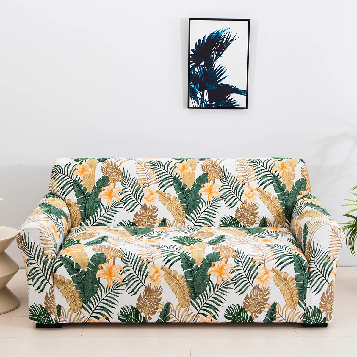 1pc Capas de sofá elásticas com impressão floral elegante