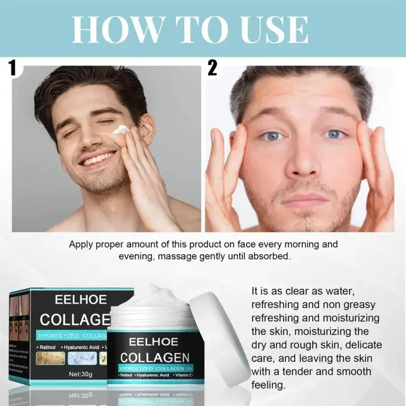 Creme Antirrugas de Colágeno Para Homens remover Rugas Hidratação Antienvelhecimento