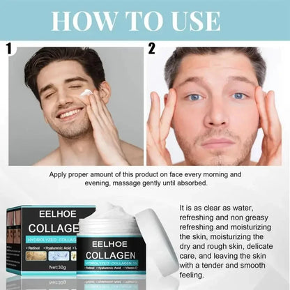 Creme Antirrugas de Colágeno Para Homens remover Rugas Hidratação Antienvelhecimento