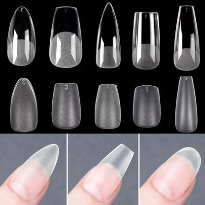 120 unidades/saco Pontas de unhas/postiças de pressão mate suaves