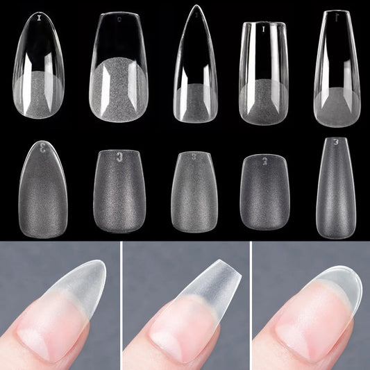 120 unidades/saco Pontas de unhas/postiças de pressão mate suaves