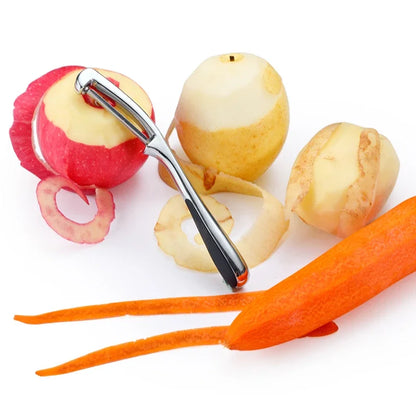 Descascador de alta qualidade de lâminas rotativas em aço inoxidável super afiado para fruta, batata, cenoura, utensílio de cozinha essencial