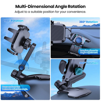 TOPK Suporte para telemóvel no painel de instrumentos do carro Rotação de 360 graus