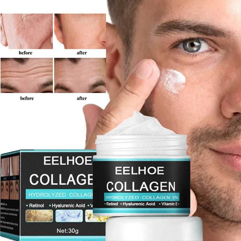 Creme Antirrugas de Colágeno Para Homens remover Rugas Hidratação Antienvelhecimento