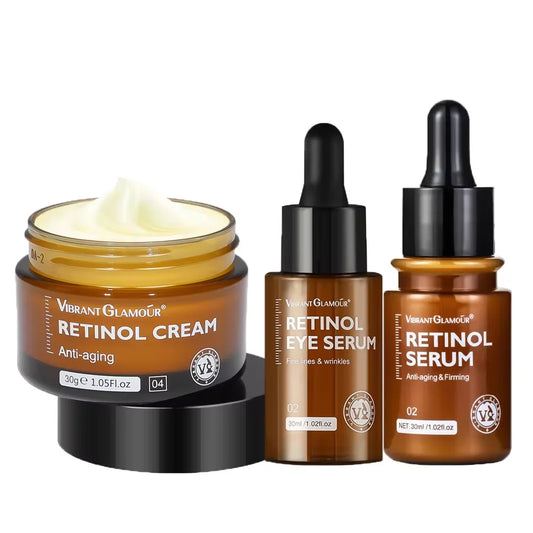 Retinol Face Whitening Cream Eye Serum Face Essence Anti Wrinkle Firming Lifting Improve Lines Brightening Fine Moisturizing
