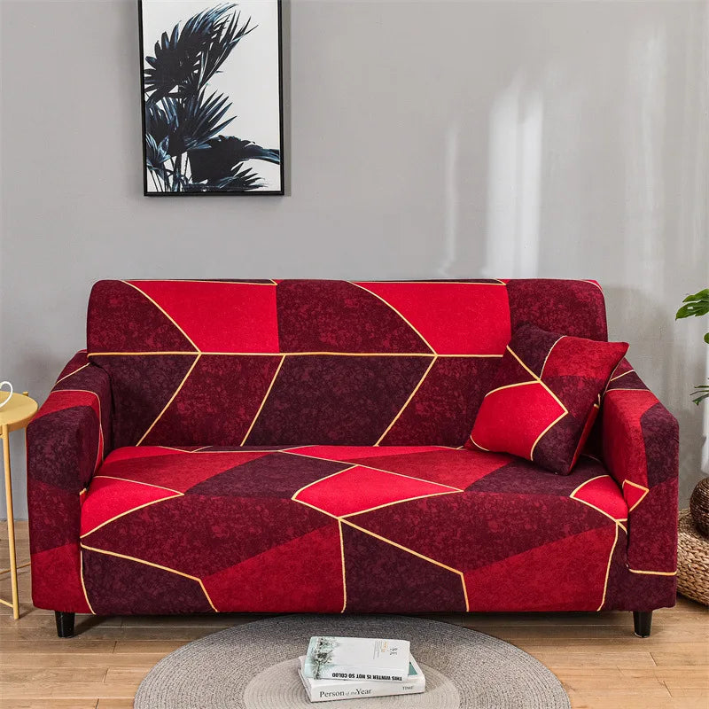 1pc Capas de sofá elásticas com impressão floral elegante