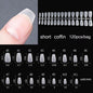 120 unidades/saco Pontas de unhas/postiças de pressão mate suaves