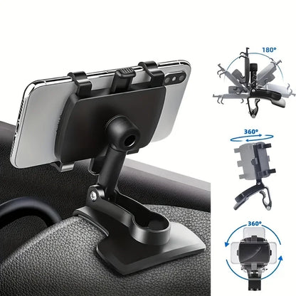 Suporte para telemóvel para automóvel ajustável em ângulo: Rode e fixe o seu telefone para uma fácil acessibilidade